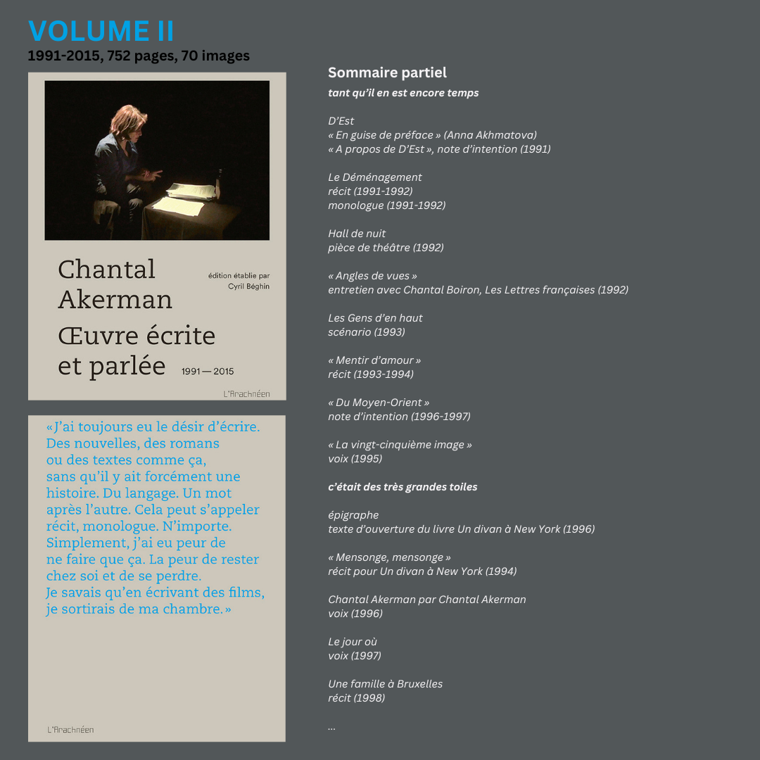 Œuvre écrite et parlée